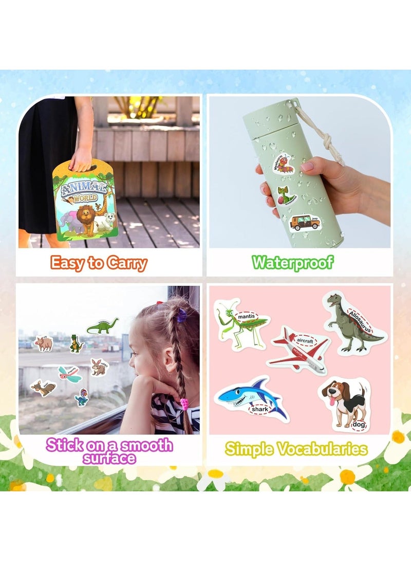Reusable Sticker Book for Kids, Insect Learning Activity Books, Jelly Quiet Book for School Home Outdoor, Preschool Travel Busy Book Gift for for Boys Girls Toddlers