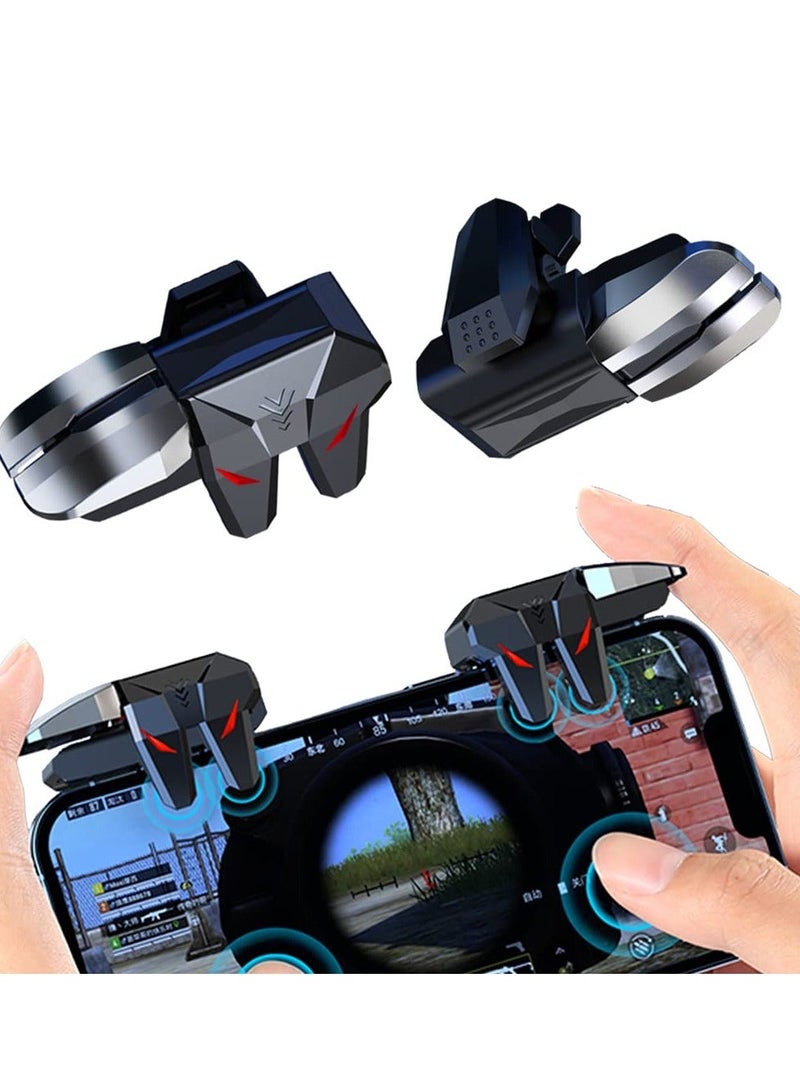 Game Trigger PUBG Mobile Trigger Game Controller 4 Triggers L1R1 L2R2 Compatible with iPhone and Android Most Phones Support COD/PUBG/ROS and Many Other Games Enhance Your Gaming Experience