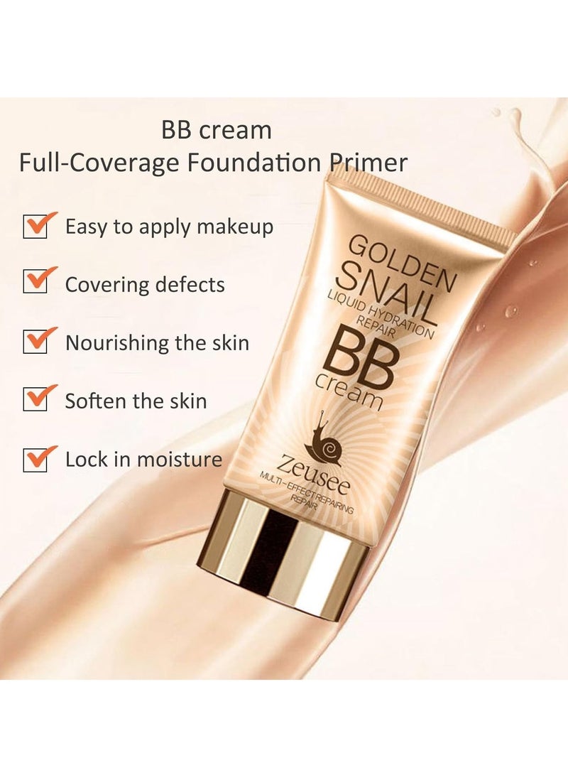 Foundation Makeup, BB Cream Tinted Moisturize For Face, Hydrating Formula BB Cream For All Skin Types, Oil-Free, Full-Coverage foundation primer, 50 ml