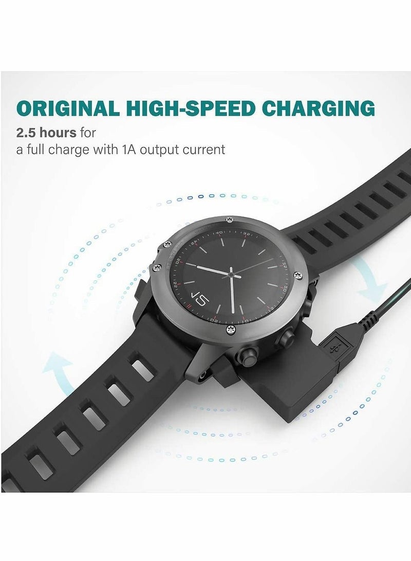 Smartwatch Charger for Garmin Fenix 3, for Fenix 3 Sapphire, for Fenix 3 HR, for Quatix 3, for Tactix Bravo, for D2 Bravo Smartwatch, USB Charging Cable Clip 3.3ft 100cm, Fitness Tracker Accessories