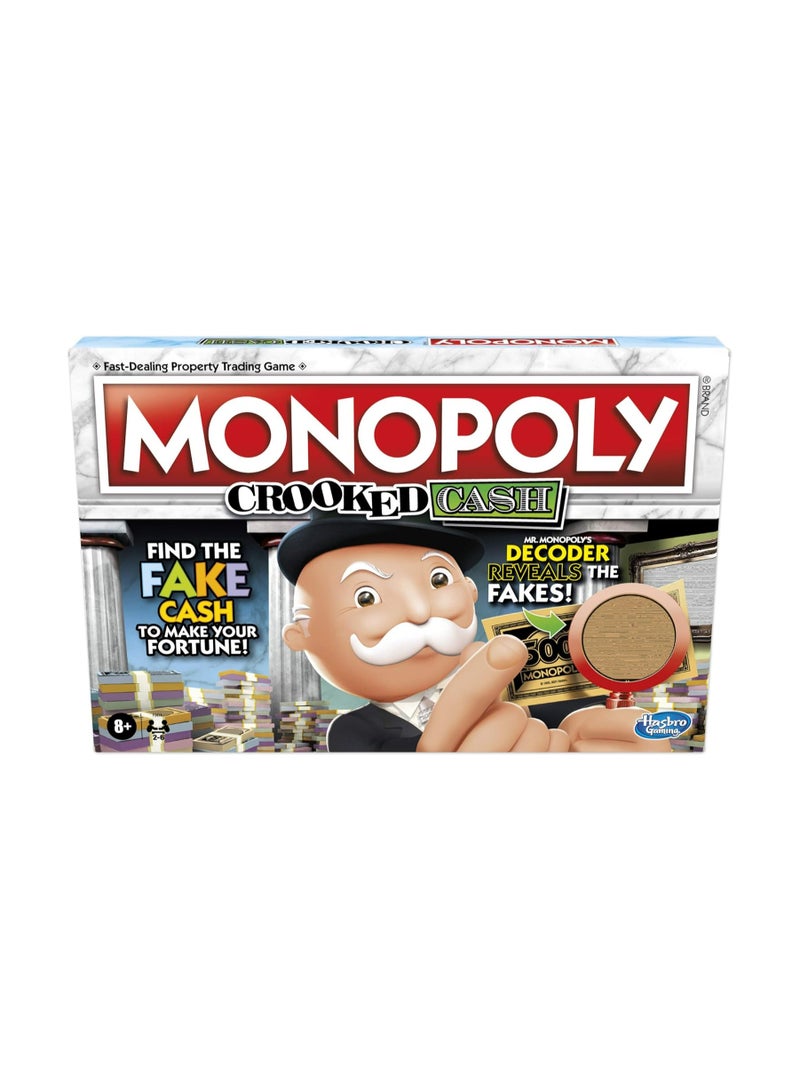 Hasbro Monopoly Crooked Cash Board Game for Families and Kids