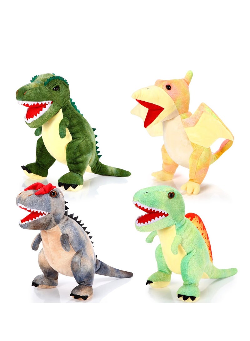 Dinosaur Stuffed Animal Set, 4 Pcs 12 Inch Dino Plush Toys, Colorful Dinosaur Plush, Soft Pterosaur Dinosaurs Spinosaurus, Stuffed Animals Dinosaur Toys for Kids 3-5