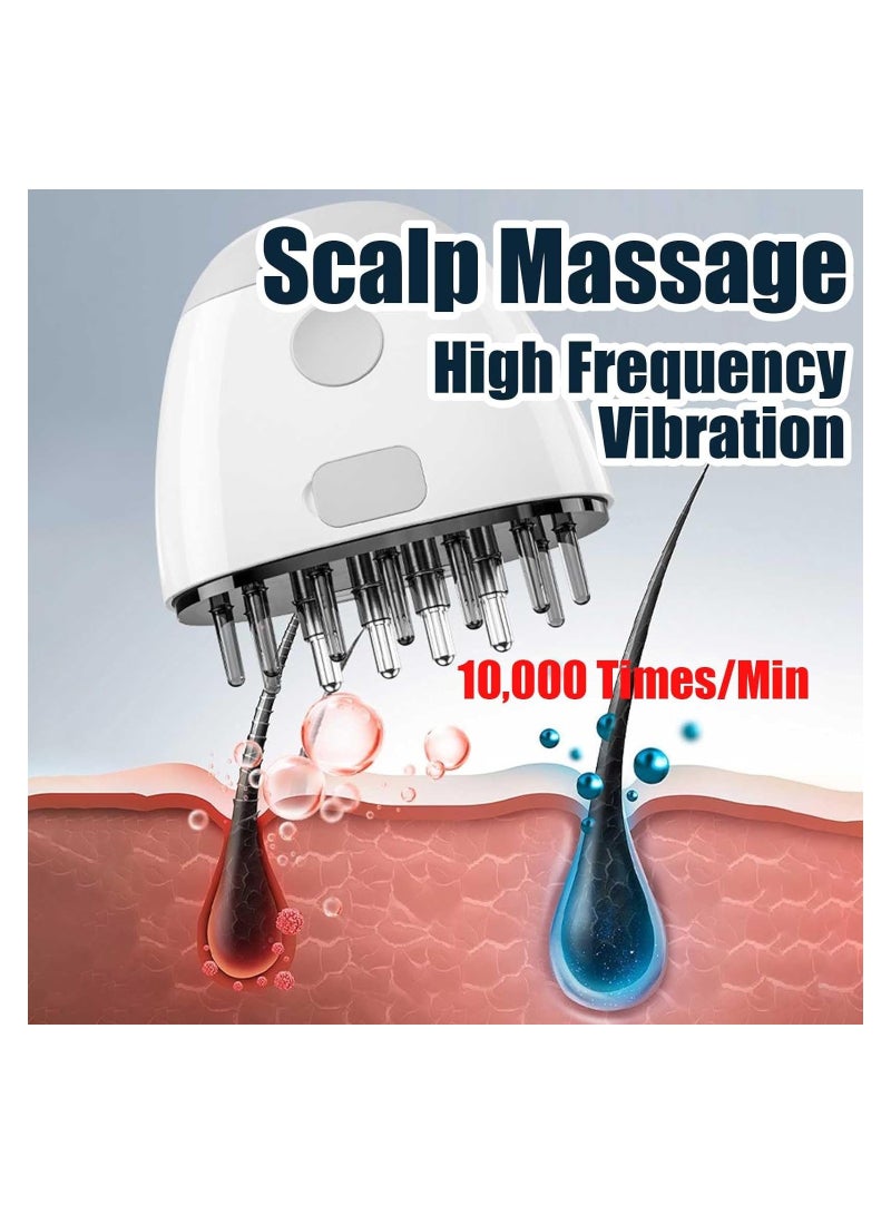 Hair Oil Applicator and Scalp Massager with High Vibration, Red Light Scalp Oil Applicator, for Hair Treatment Growth Medicine Fluid Essential Oil Serum, Scalp Massager, Smooth Root Comb Applicator