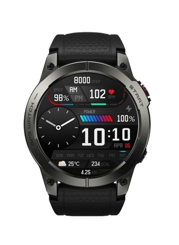 Zeblaze Stratos 3 Premium Voice Calling GPS Smart Watch - Black