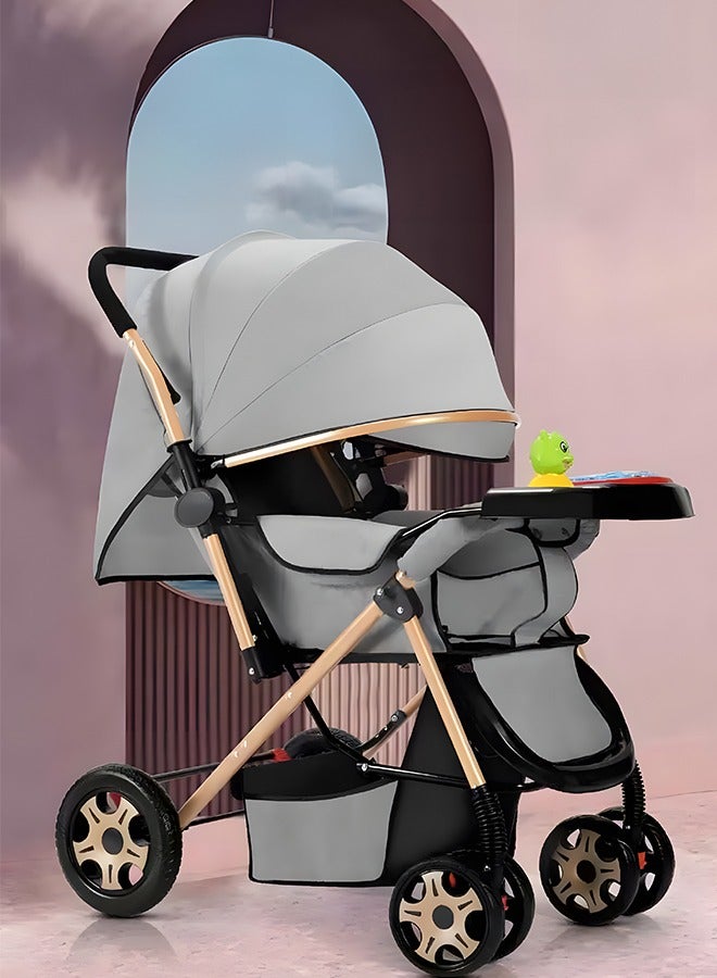 Baby Stroller Folding Four-Wheel Stroller Portable Newborn Travel Stroller
