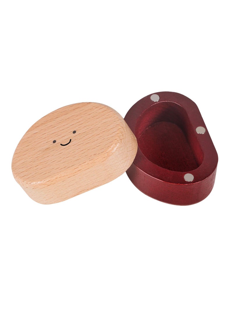 Cute Carved Wooden Box, Kids Tooth Storage, Tooth Fairy Box for Boys and Girls Wooden Baby Teeth Fairy Holder, Stores Lost Teeth Shed Milk Teeth, Fetal Hair and Umbilical Cord for Baby and Kids