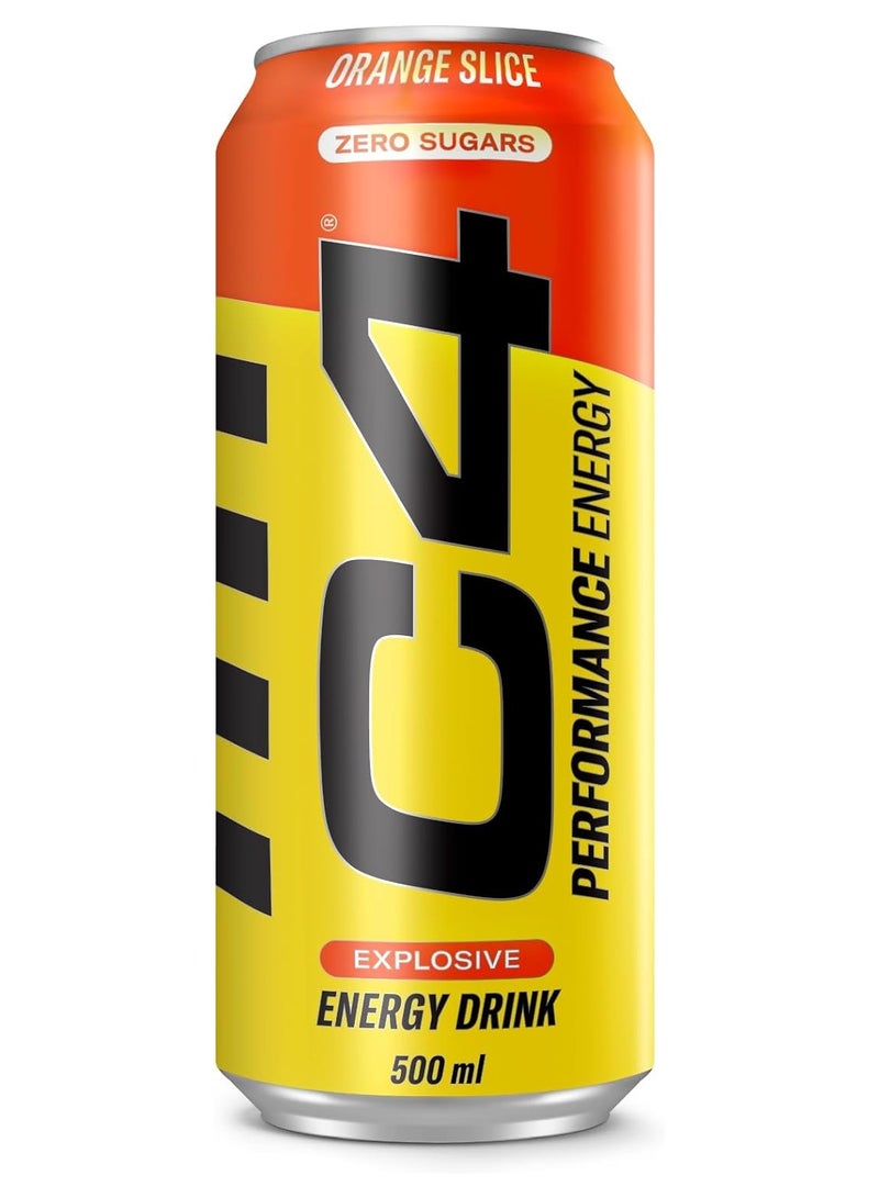 C4 Performance Energy Carbonated RTD 12x500ml- Orange Slice