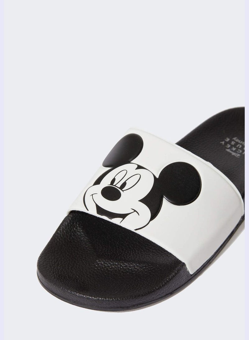 Mickey & Minnie Mouse Print Slippers