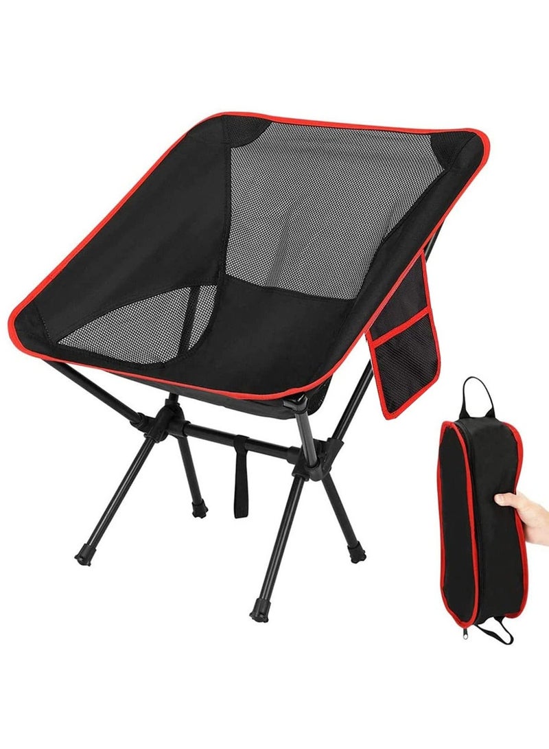 Folding Camping Chairs, Lightweight Camping Chairs, Portable Ultralight Folding Chair, Compact Backpacking Camp Chairs with Carry Bag, for Outdoor, Camping, Picnic, Fishing, Hiking and More
