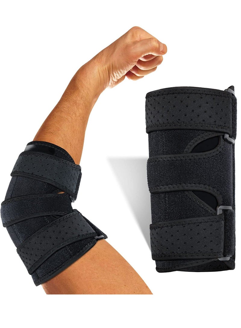 Elbow Brace for Pain Relief, Elbow Splint Immobilizer for Cubital Tunnel Syndrome Tennis Elbow and Golf Elbow, Night Elbow Sleep Support Elbow Stabilizer Ulnar Nerve Entrapment Bursitis Tendonitis