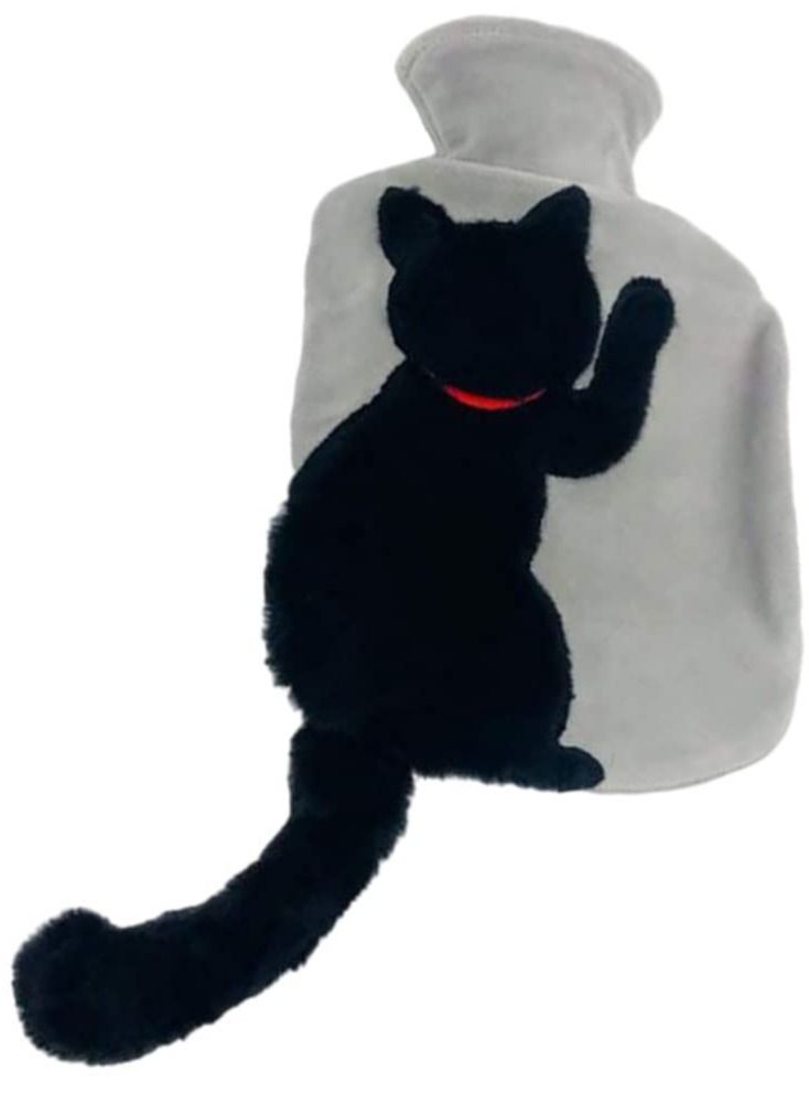 Hot Water Bag with Soft Cat Cover Winter Hand Warmer Feet Warmer Neck and Shoulder Pain Relief