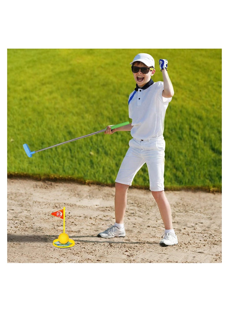 Kids Golf Set, Educational Mini Plastic Golf Toys Sets, Retractable Toy Golf Clubs for Toddlers, Lawn Outdoor and Indoor Sports Toy for Boys ,Girls