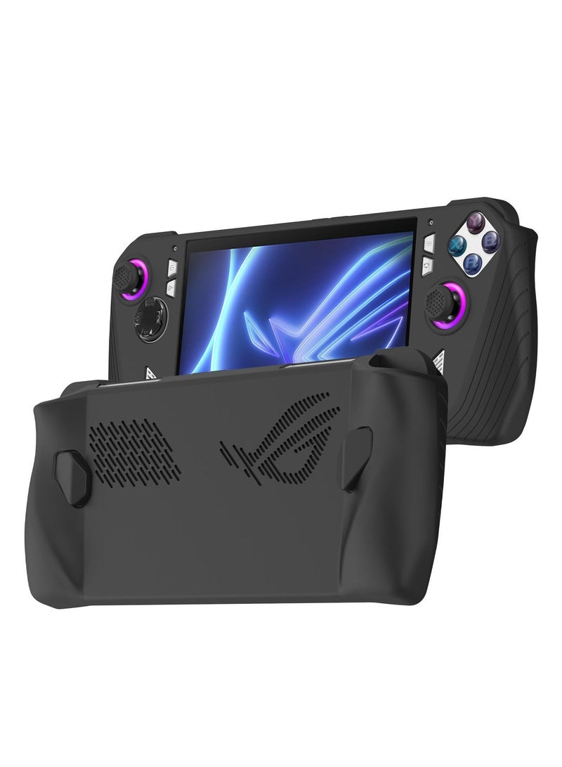 Case Compatible with ASUS ROG Ally Z1 Extreme - FlexiSkin, Silicone Cover Soft Low Profile 360 Protection for ASUS ROG Ally Z1 Extreme, ASUS ROG Ally Z1 Extreme, Ally Z1 - Jet Black