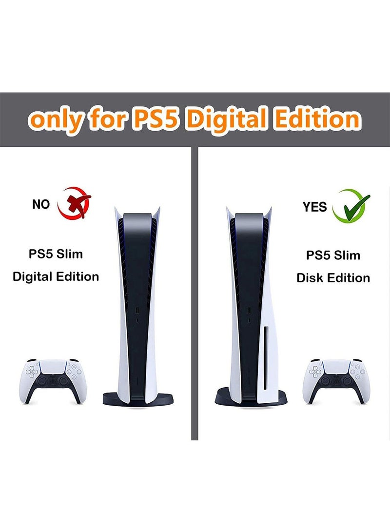 Skin for PlayStation 5 Slim Disc Version, Sticker for PS5 Vinyl Decal Cover for Playstation 5 Controller, Full Wrap Skin Protective Film Sticker Compatible with PS5 Slim Disk Edition (N)