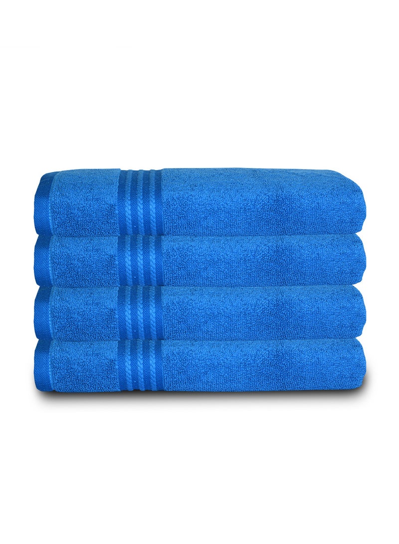 Indulge in Luxury: Royal Blue Premium Hand Towel Set (4 Pack) - 100% Cotton, Spa-Quality Absorbency