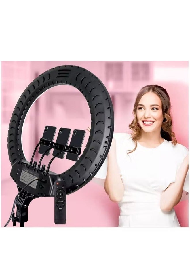 Ring Light With Photography tripod Stand And Remote Control for tiktok snapchat youtube online streaming 22-inch Big light LJJ-22 with Remote Black