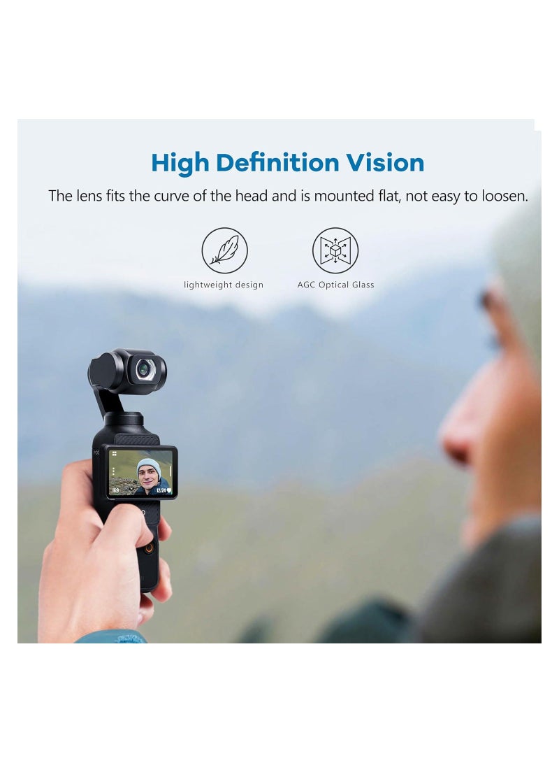 OSMO Pocket 3 Filter, Multi Coated Wide Angle Lens Fit for Dji Pocket 3 Accessories Protection Action Camera Lens, Hd Optical Correction Glass, Not Affect The Visual Effect(Magnetic Aluminum Version)