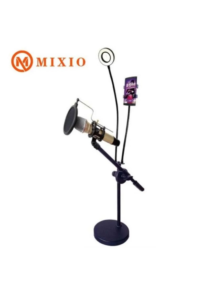 A15 Ringlight Portable Microphone Stand Lazypod Phone Holder 3In1 Kode 344