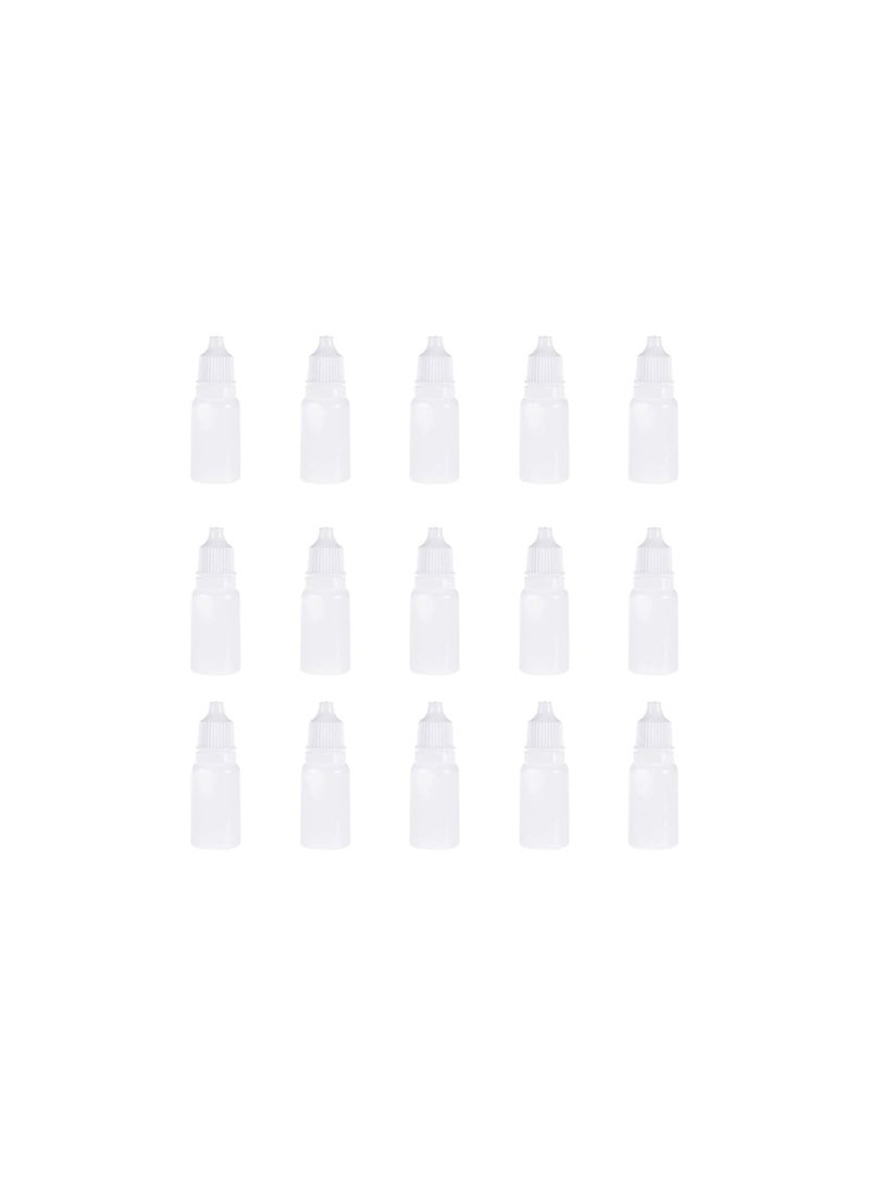 60pcs Empty Eye Dropper Bottles Plastic Squeezable Dropper Bottles Eye Liquid Container for Solvents Essence Eye drops Saline 10ml