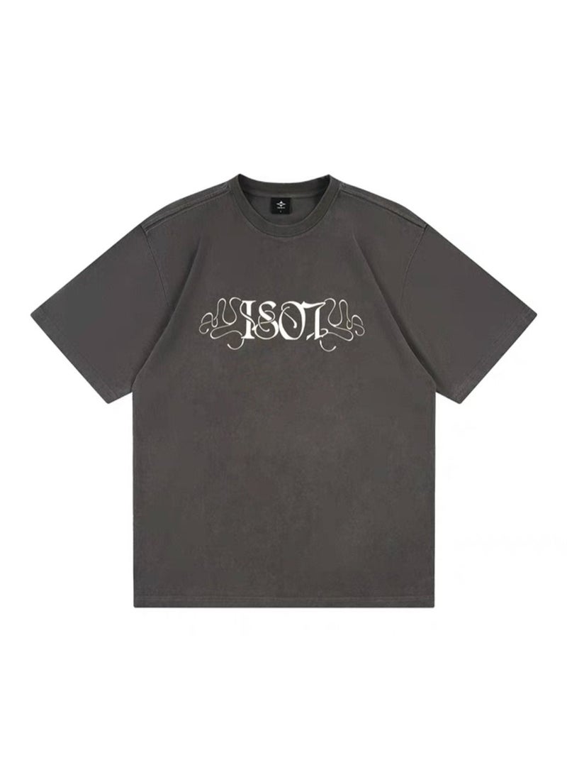 1807 man boys T-shirt fashion avenue gray color