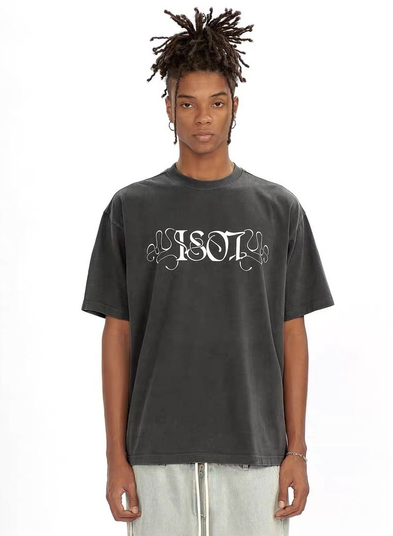 1807 man boys T-shirt fashion avenue gray color