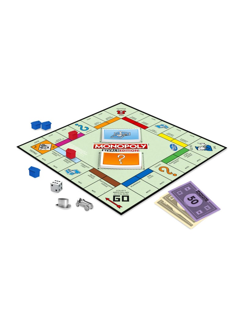 Monopoly Rivals Edition Board Game; Head-to-Head 2-Player Game; Faster Gameplay Than Monopoly