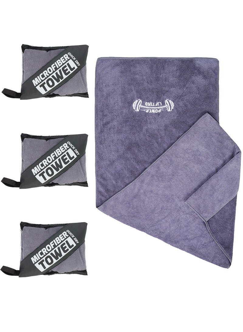 Qiccijoo Camping Towel Quick Dry Travel Towel & Sport Towel Microfiber Towels Super Absorbent Sweat Towels Gym Towels Yoga Towel Must for Camping and Fitness(3pack)