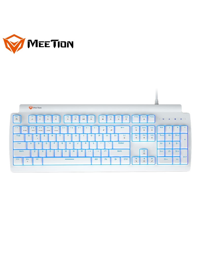 Meetion MK600 Mechanical Keyboard Anti-ghosting Full keys No. of keys 104/105 Keyboard Type Blue switch OS Compatibility Windows XP/Vista/7/8/10  MAC OS X Interface USB