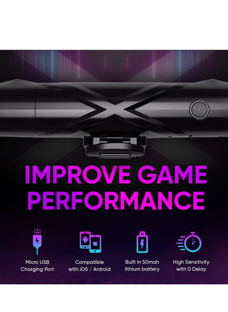 Mobile Game Trigger Joystick PUBG Pulse Automatic High Frequency Click 4 Speed Mobile Game Controller for IOS/Android Support COD/PUBG/ROS and Many Other Games Elevate Your Gaming Experience