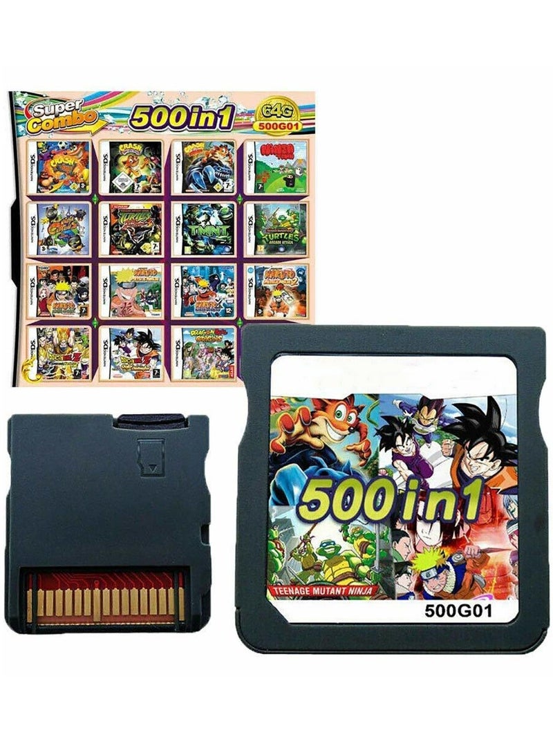 500-in-1 DS Game Super Combo for NDS/NDSL/DSi/DSi XL/DSi LL/3DS/3DSXL/3DSLL/2DS/NEW 3DS/NEW 3DS XL