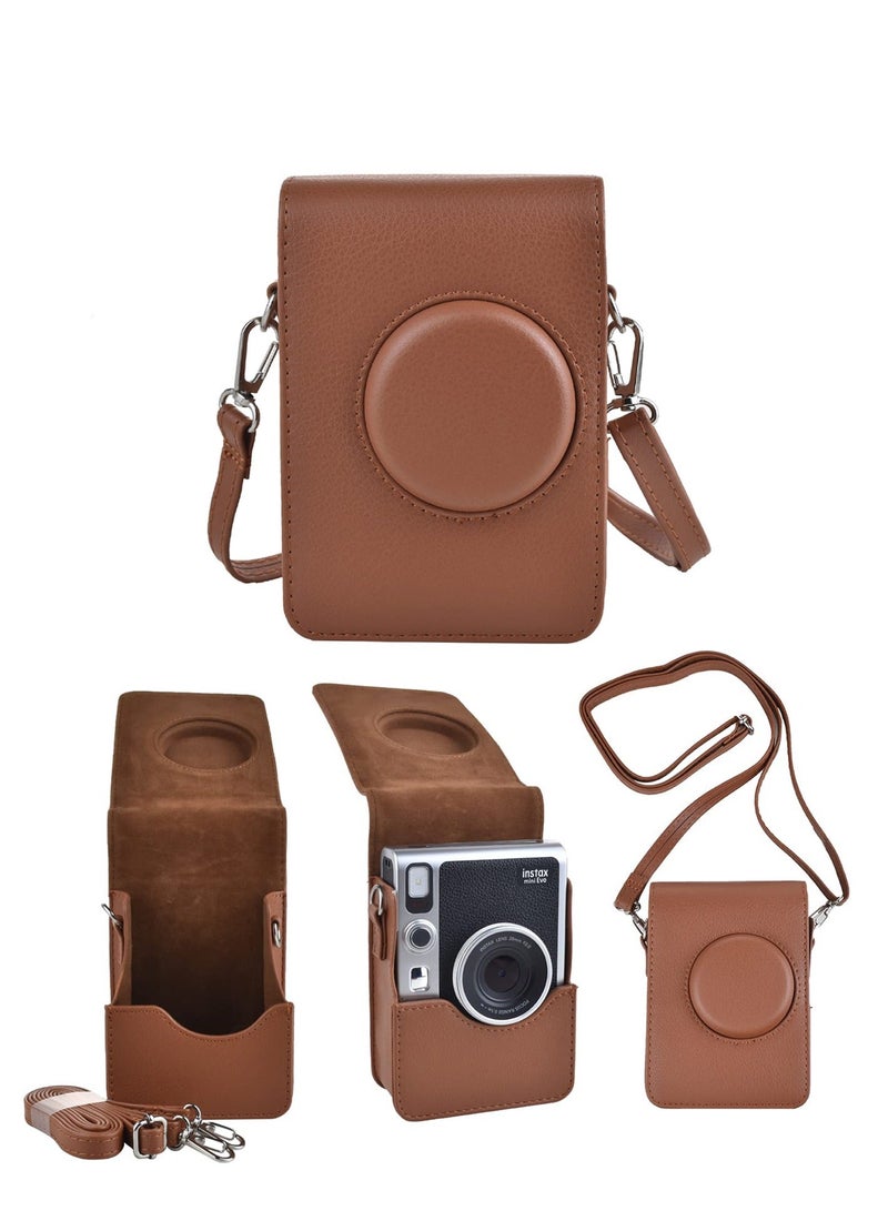 Case for Instax Mini EVO - PU Leather Protective Bag with Adjustable Strap, Durable and Stylish Camera Cover for Fujifilm Instax Mini EVO, Convenient and Classic Design for Photography Enthusiasts