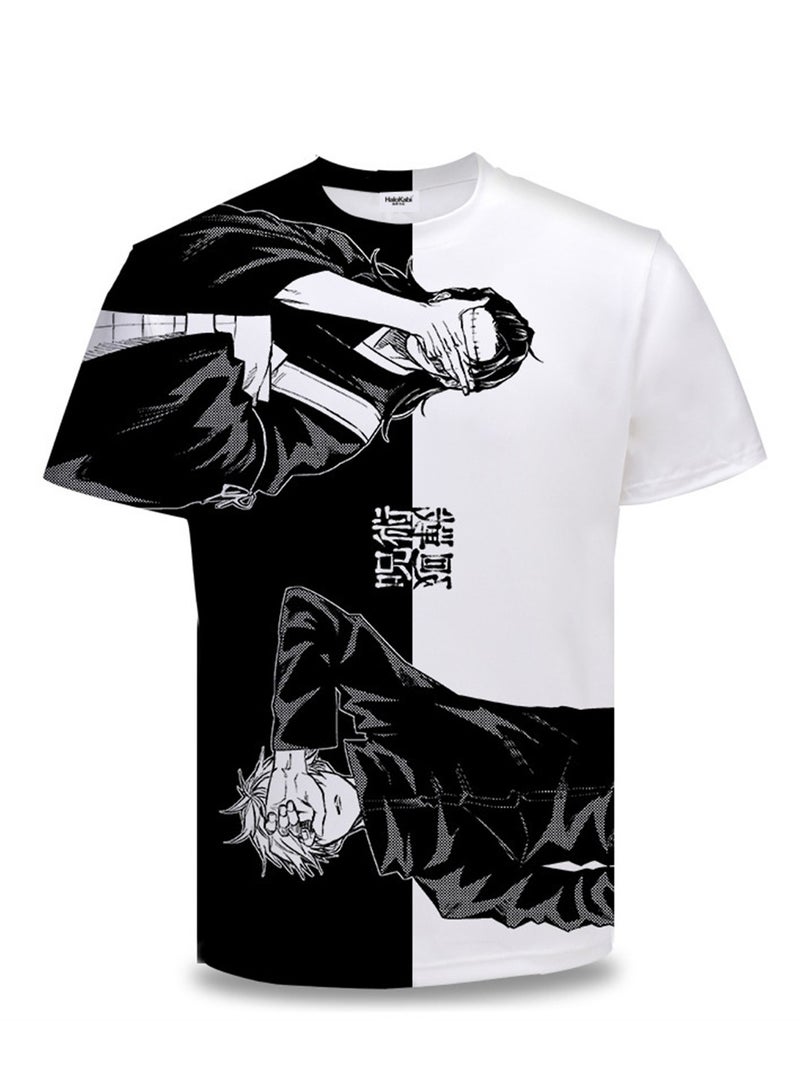 Anime cartoon Jujutsu Kaisen 3D digital printing personalized breathable T-shirt