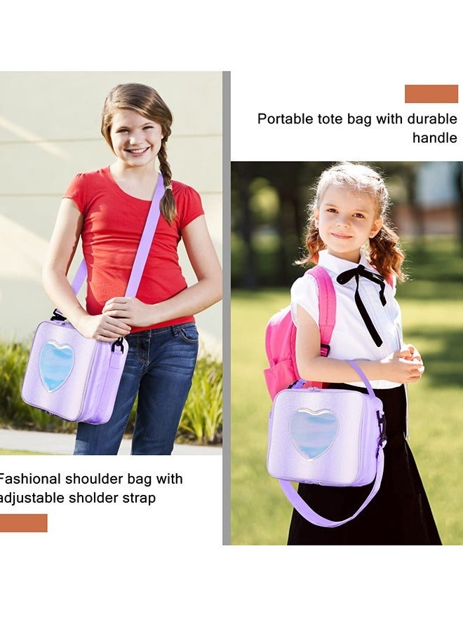 Children's Leakproof Insulated Lunch Bag For School And Outdoor, Purple