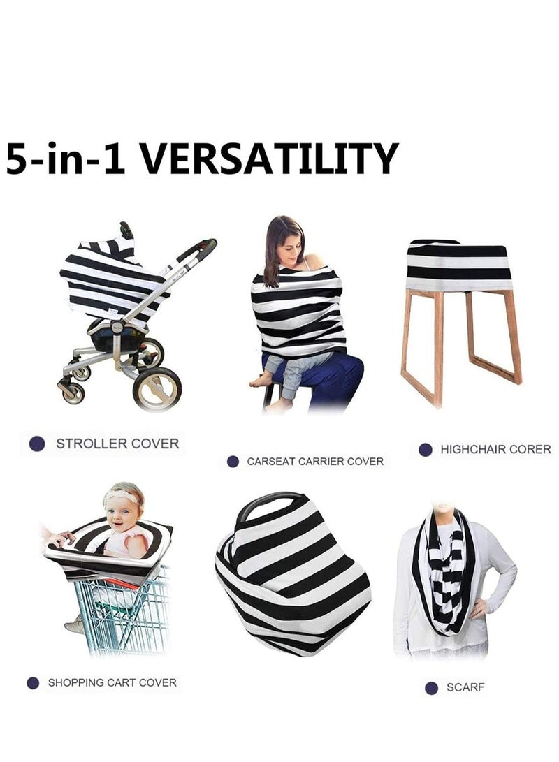 Baby Nursing Cover, Nursing Poncho - 360° Full Privacy Breastfeeding Protection, Shopping Cart Stroller Cover, Multi-Use Cover for Baby Car Seat Canopy, Baby Shower Gifts for Boy and Girl