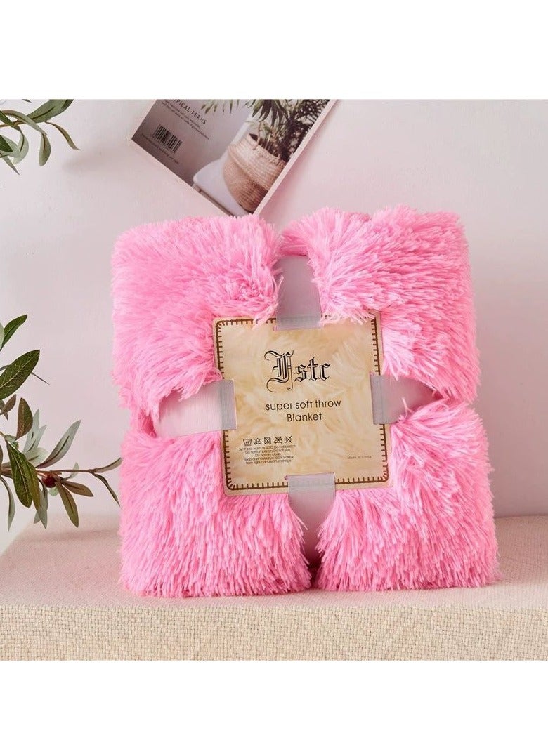 Fluffy Faux Fur Bedspread Blankets for Sofa Beds Sofa Throw Blanket Sofa Soft Plush Bed Cover Baby Blanket 160x130cm