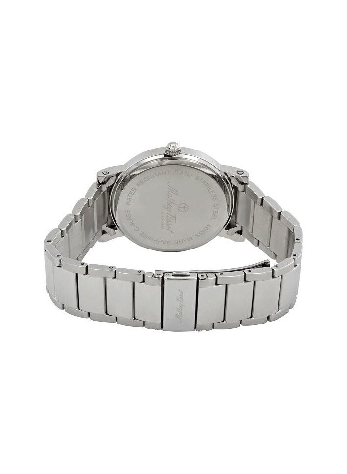 City Metal HB611251MAI Mens Quartz Watch, Analog Display and Stainless Steel Strap, Silver