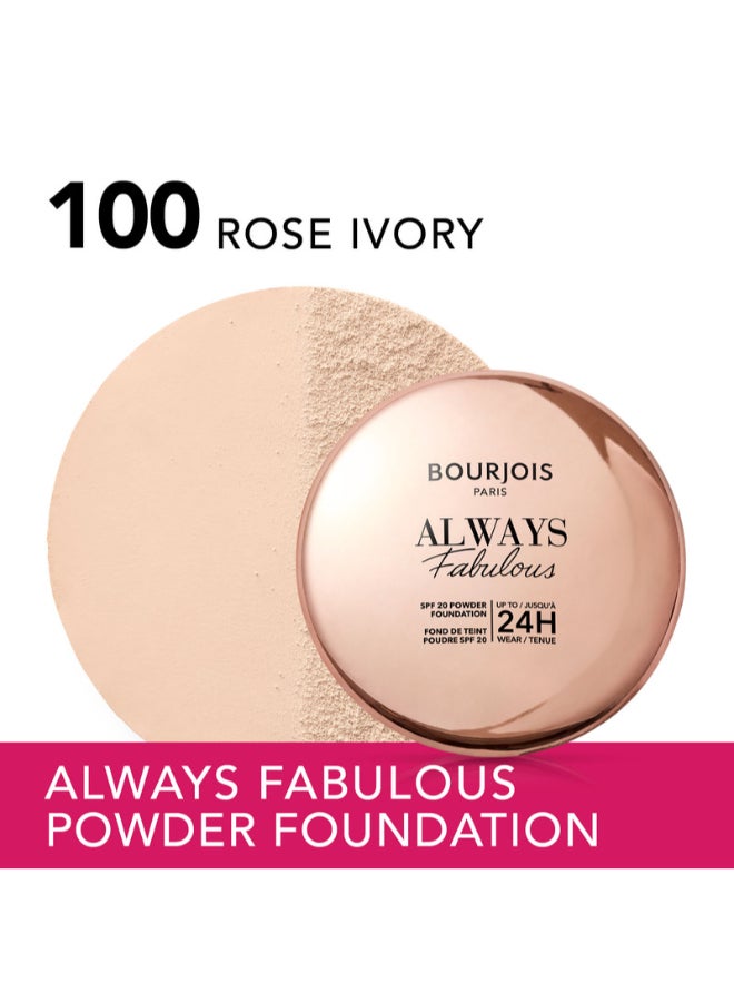 Always Fabulous Powder Foundation - 100 - Rose Ivory, 7Grams