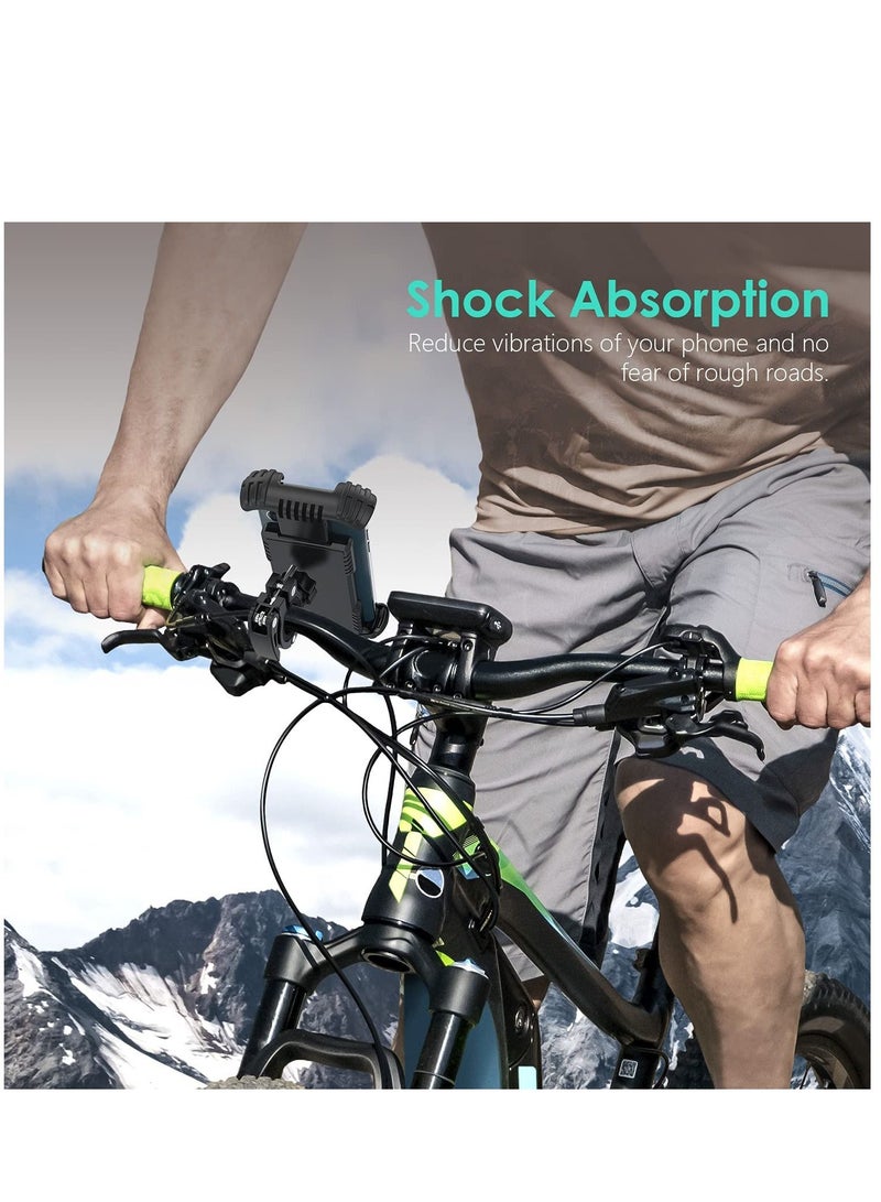 Bike Phone Holder, Adjustable Bike Phone Mount Bicycle Motorcycle Phone Holder Mount - 360° Rotatable Anti-shake Super Stable Mountain Bike Holder Accessories for 4.7