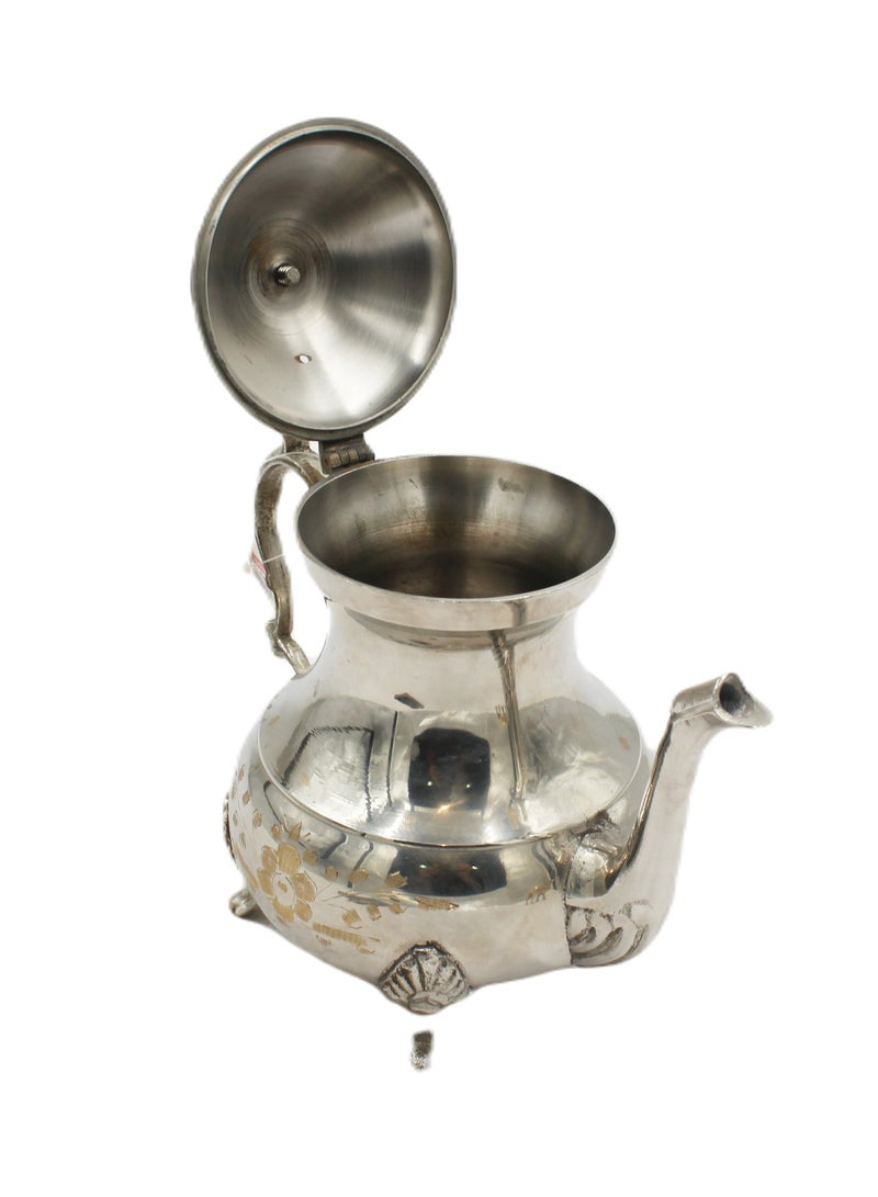 Moroccan Arabic Traditional Silver Plated Tea Pot 6 cc 18 cm