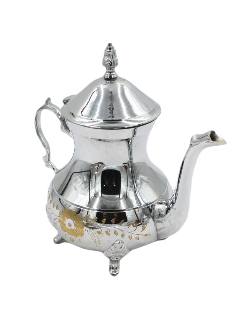 Moroccan Arabic Traditional Silver Plated Tea Pot 6 cc 18 cm