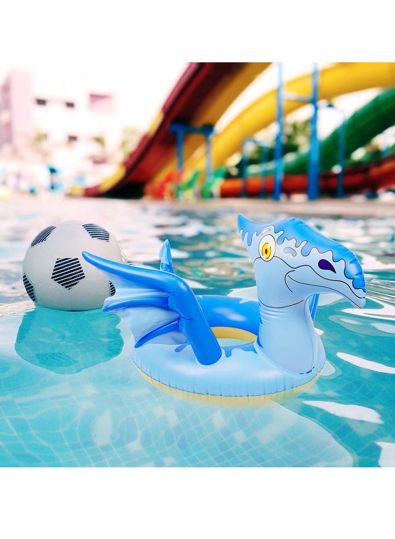 Swim Rings for Adults & Kids, Dinosaur Swimming Pool Rings for Kids, Floaties Inflatable Toy Fun Party Swimming Pool Floats with a Zizi Sound Learn to Swim Water Pool Foats