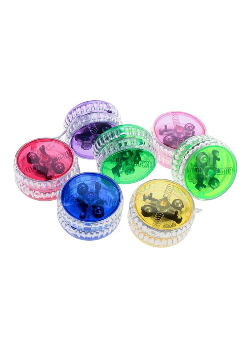 6 Pieces LED Light Yo Yo Responsive Ball Bearing Yo Yo Plastic Responsive Yo Yo Entertaining Yo Yo for Beginner Birthday Party Favors Goodie Bag Fillers Classroom Rewards, Random Colors