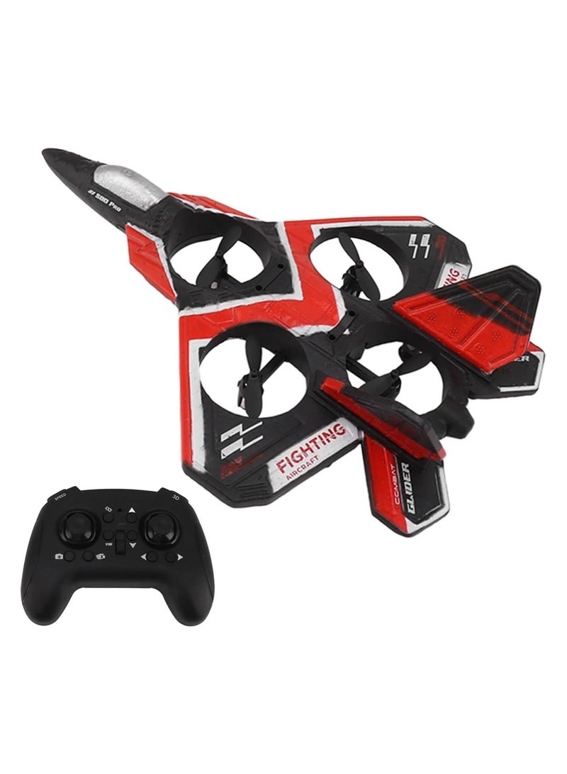 2.4Ghz Jet Remote Control Airplane with 360° Stunt, S80 Fighter Jet Toy, Automatic Hovering, 500mAh Battery ＆ Lights, 3 Speed Jet Fighter Stunt RC Airplane for Beginner, Adult