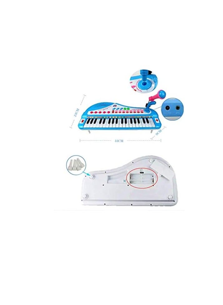 EASY FUTURE 37Key Toy Keyboard Piano Electronic and Battery Piano Musical Instrument Child Kids Musical Toys Including Microphone NOQM3758 pink Pink