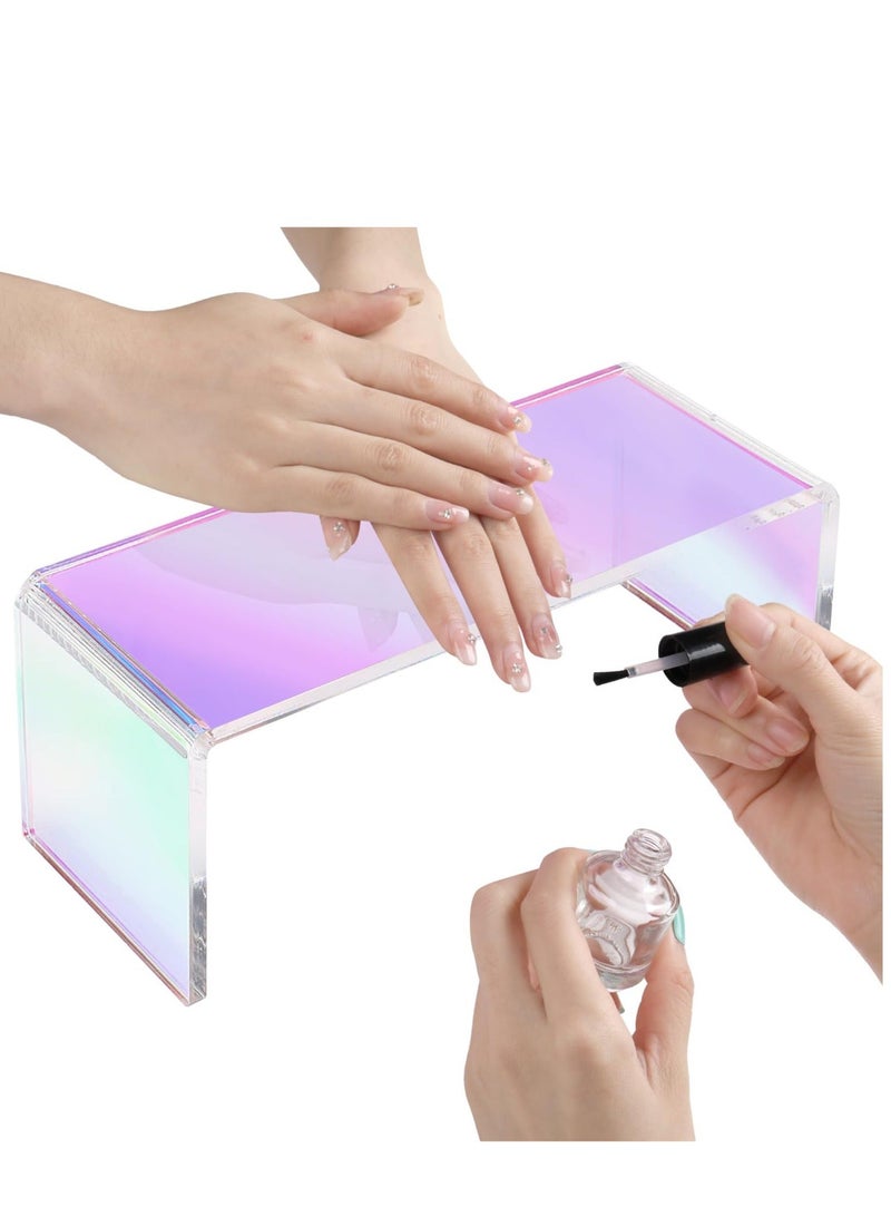 Nail Arm Rest Cushion, Transparency Thickened Acrylic Nail Arm Rest, Manicure Hand Rest Pillow Cushion Nail Tool, Suitable for Nail Techs Home & Salon Use