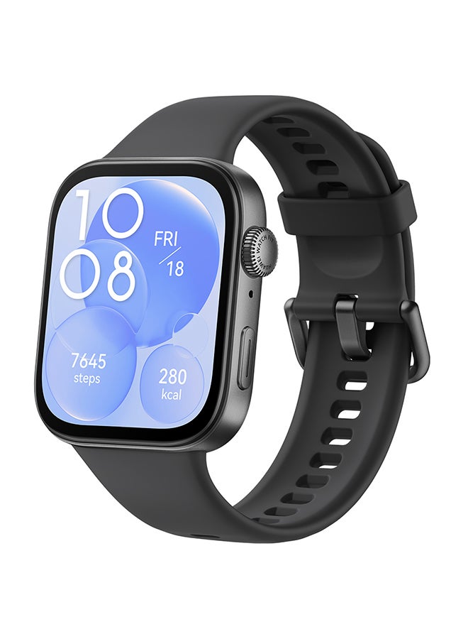 Watch Fit 3 Smartwatch, 1.82 Inch Amoled Display, Comfortable And Stylish Design, Scientific Workout Coach, Upgraded Health Management, Compatible With iOS And Android Black