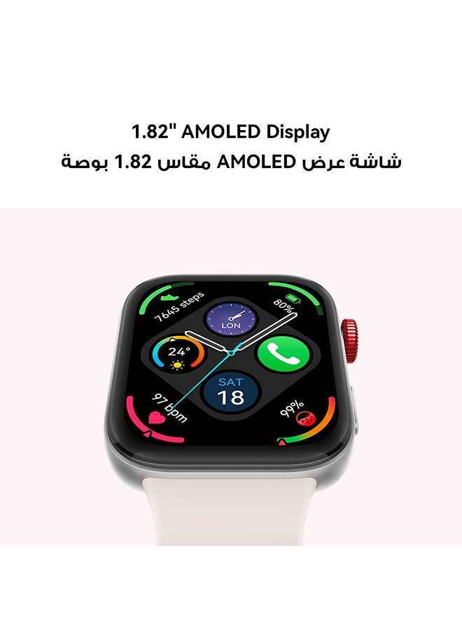 Watch Fit 3 Smartwatch, 1.82 Inch Amoled Display, Comfortable And Stylish Design, Scientific Workout Coach, Upgraded Health Management, Compatible With iOS And Android Pink