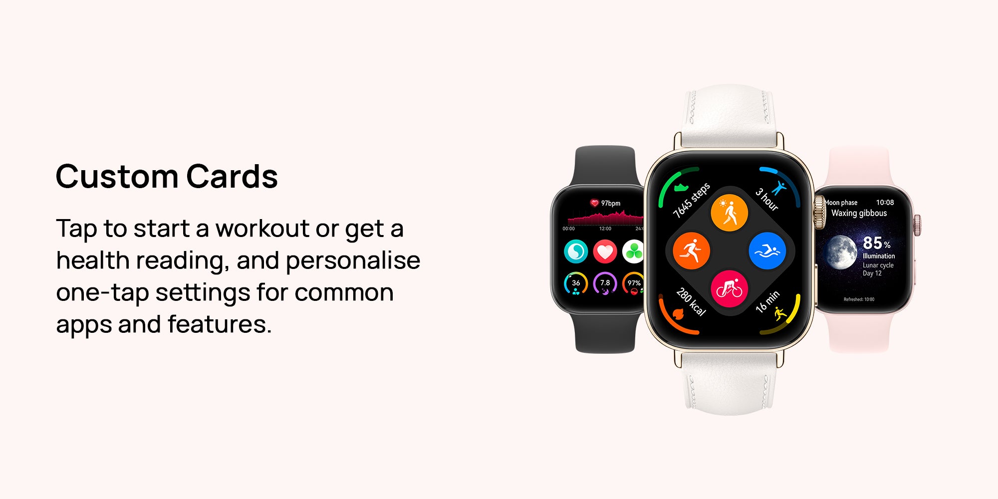 Watch Fit 3 Smartwatch, 1.82 Inch Amoled Display, Comfortable And Stylish Design, Scientific Workout Coach, Upgraded Health Management, Compatible With iOS And Android Pink