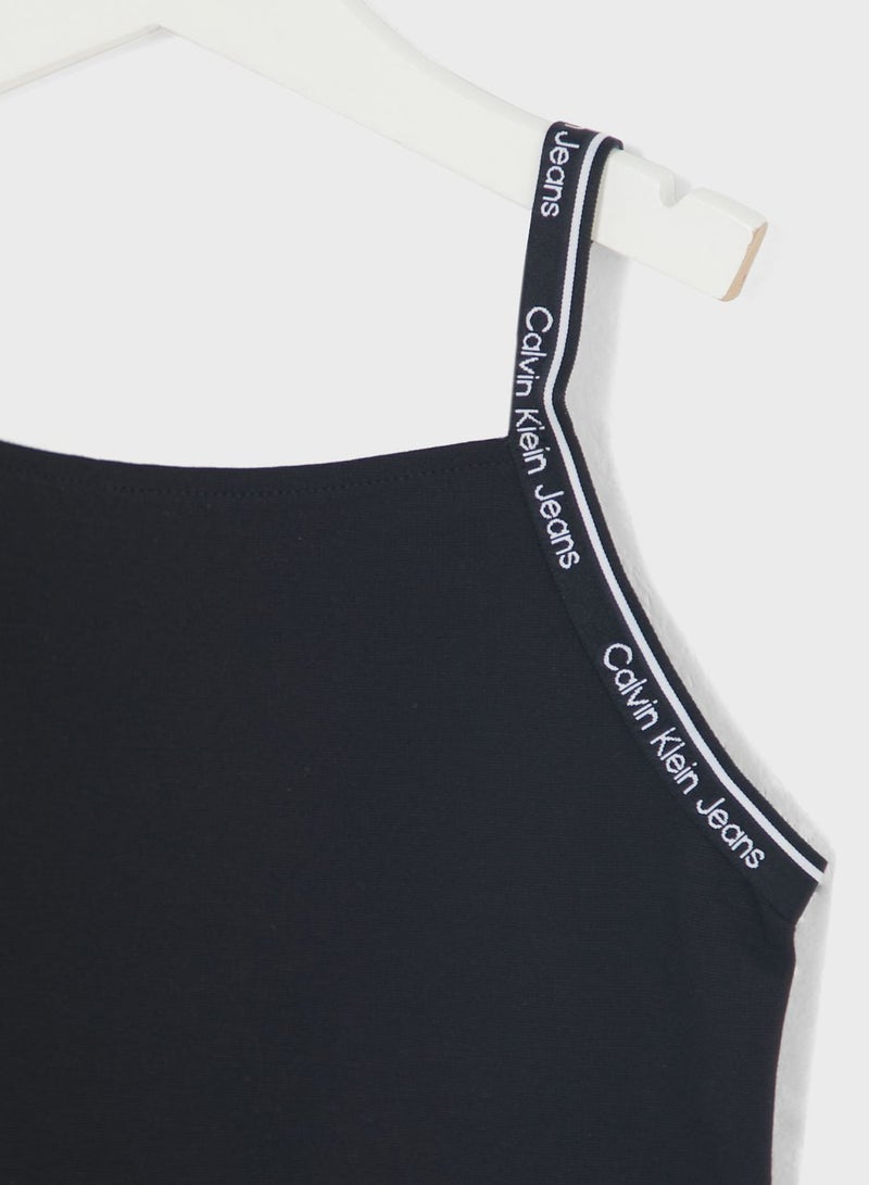 Youth Logo Tape Strap Top