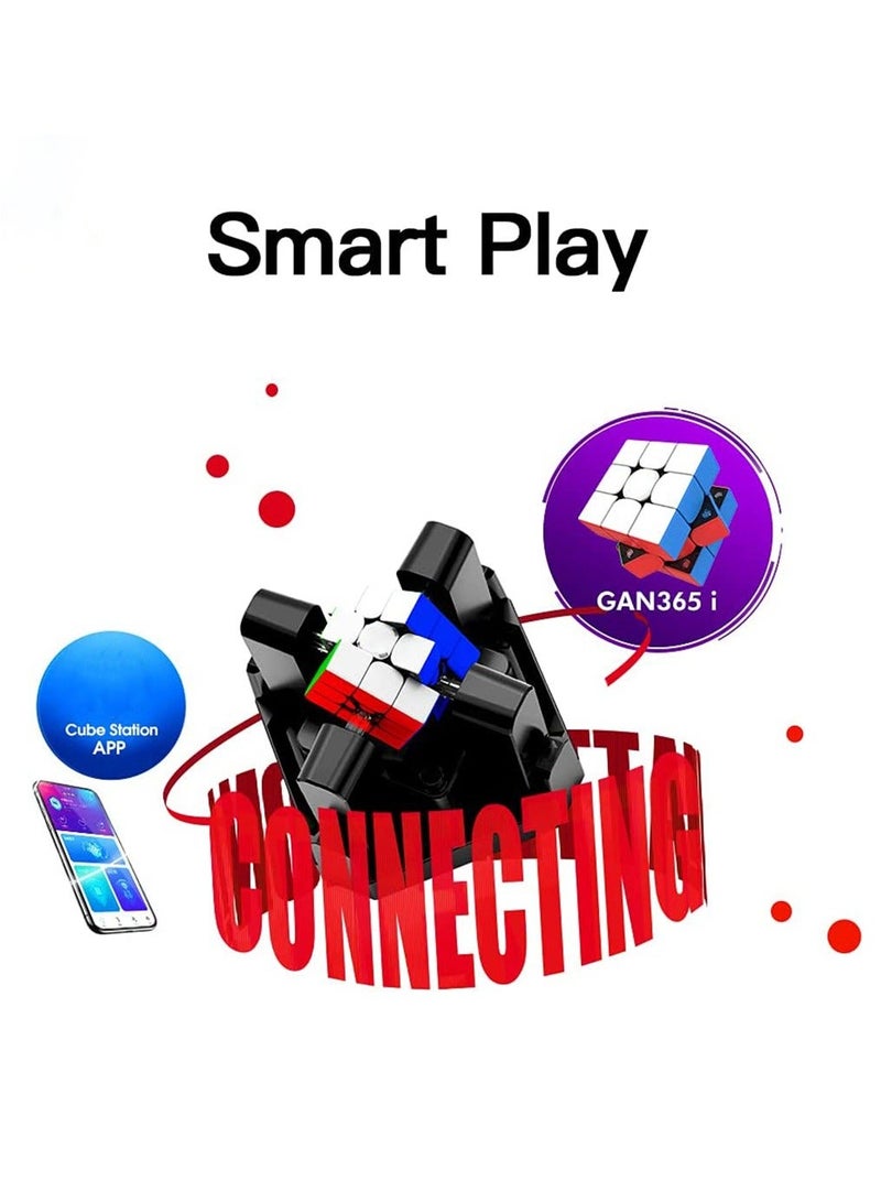 Cube Solving Machine Automatic Puzzle Scrambler & Solver, Compatible with GAN 356i2 i3 iplay iCarry Speed Cubes(Cube is not Included) & with The Newest Version APP